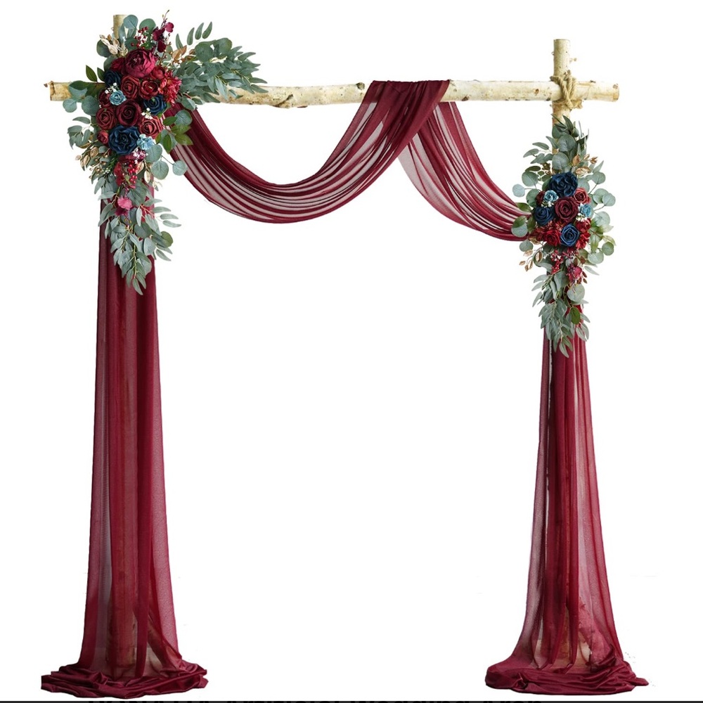 Wedding Arch Drape in Burgundy Wine